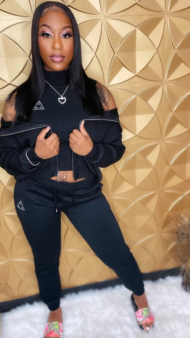 BLACK 3PC. JOGGER
